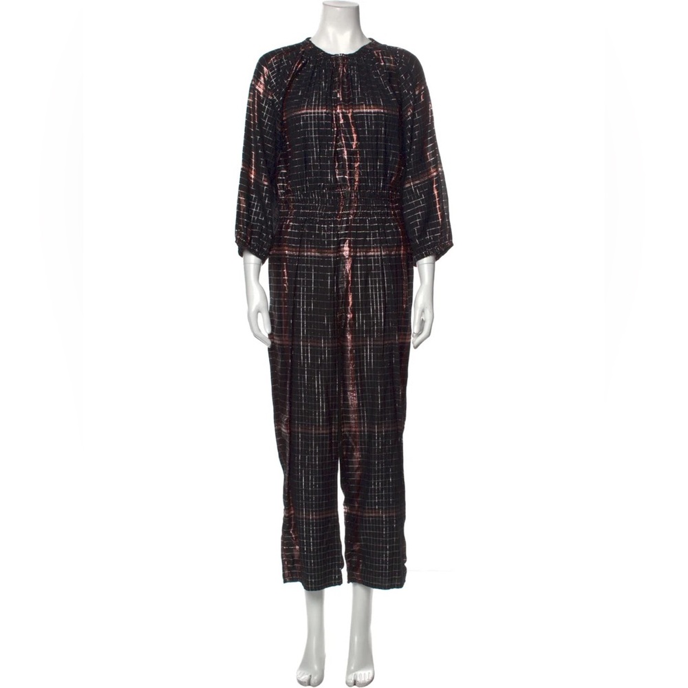 Apiece Apart black w/ metallic crewneck jumpsuit, size 2